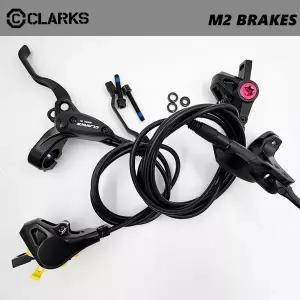 CLARKS M2 유압 디스크 브레이크 2피스톤 경량 어댑터 포함 전면 OR 후면 MTB 로터 없음-OE