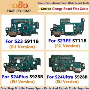 삼성 호환 S23 S24 Plus Ultra FE S916B S918B S926B 충전 도크 커넥터 플렉스 케이블 수리EU 버전용 USB
