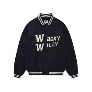 매장정품 와키윌리 WACKY WILLY 나일론 그래픽 바시티 자켓 다크네이비 WA2501JK13DN 727079