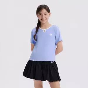 내셔널지오그래픽 키즈 K262GTS910 여아 데일리 반팔 티셔츠 ICE BLUE 507894