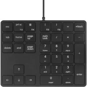 Merdia 숫자 키패드 유선 Numpad 34 키 외장 미니 슬림 키보드 매직 포스 금융 계산원 증권블랙 노트북