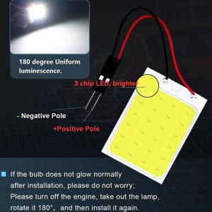 10pcs 트럭 인테리어 패널 독서 등 자동차 Led COB 48 SMD LED 화이트 T10 BA9S C5W 꽃줄 24V