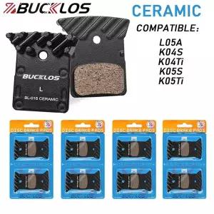 BUCKLOS 자전거 유압 브레이크 패드 L05A K04S K05S 세라믹 자전거 브레이크 패드 열 방출 도로 산악