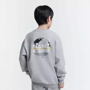 내셔널지오그래픽 키즈 K251USW960 백그래픽 맨투맨 MGREY 508440