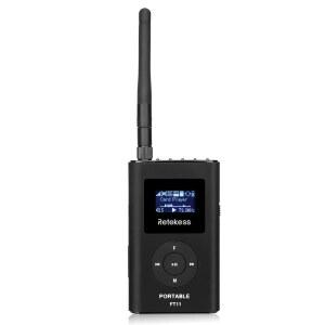 RETEKESS FT11 FM 송신기 휴대용 방송 충전식 마이크 자동차 극장 교회용 카드 보조 TF 있는 스테이션 스테레오 주차장용 안테나가 입력 라디오 지원