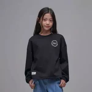 내셔널지오그래픽 키즈 K241GTS910 여아 스트링 맨투맨 CARBONBLACK 508640
