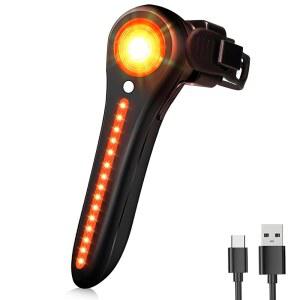 다크빔 자전거 테일 라이트 스마트 - 브레이크/라이트 센서, USB-C 충전식, IP64 방수, 야간 라이딩을 위한 5가지 라이트 모드 자전거 테일 라이트, 로드 마운틴, 사이클링을 위한 매우 밝은 리어 바이크 라이트
