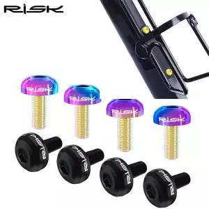 RISK 자전거 병 거치대 나사티타늄 합금 MTB 케이지 볼트사이클링 수리용 고정 공기 펌프 브래킷 M5x12