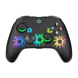 XBOX ONE, SERIES X /S, ONE 매핑 조명, 가능 진동 충전식 WINDOWS, LED 듀얼 PC / 무선 있는 터보 컨트롤러 내장 버튼과 LUVYSHUN 배터리가 RGB 호환되는