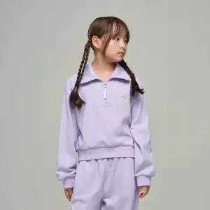 내셔널지오그래픽 키즈 K243GSW910 크롭 반집업 맨투맨 LAVENDER 509915