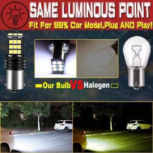 2x P21W 1156 7506 BA15S LED 후진등 백업 램프 후방 안개등 전구 12V  G H 벡트라 C 코르사 E D 자피라 B