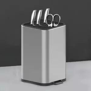 동무 키친프리 사각칼블럭 (칼꽂이+가위꽂이) 멀티박스 자동물빠짐 칼 칼블럭