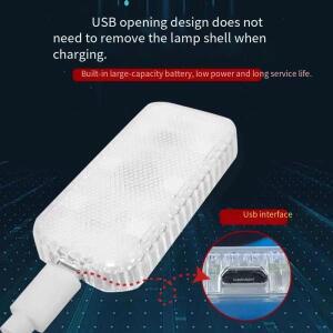 LED 터치 라이트 미니 무선 자동차 실내등 천장 독서등 도어 풋 트렁크 수납함 USB 충전