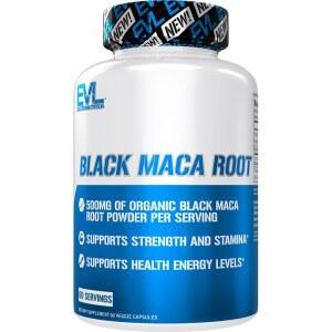 에볼루션 뉴트리션 블랙 마카 루트 - 에너지 지원 500mg 파우더 운동 보충제 채식 캡슐 근력 및 체력을 위한 60인분