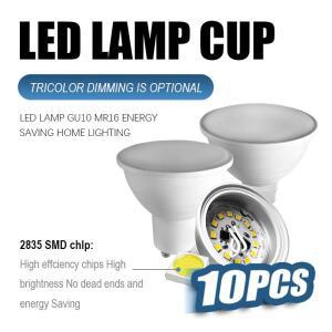 10pcs GU10 MR16 Lampada LED 전구 3W 5W 7W 12W 220V Bombillas 스포트라이트 확산 에너지 절약 홈 조명