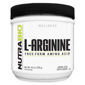 NutraBio L-아르기닌 보충제, 750mg 일산화질소 전구체, 혈류, 및 근육 성장을 지원하며 250g