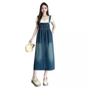 여성 원피스 스커트 캐주얼 데님 청치마 카고 멜빵 봄가을 루즈핏 슬림핏 원픽3