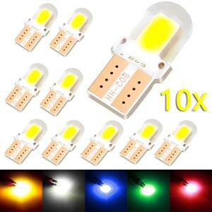 10pcs T10 W5W 전구 LED 자동차 번호판 램프 COB   Led 주차 인테리어 독서 등