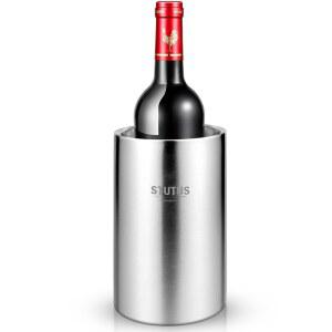 와인 칠러 버킷, STUTUS 스테인리스 스틸 버킷 단열 샴페인 벽 맥주 화이트 아이스 병 쿨러 이중