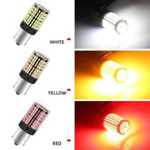 50pc 3014 144smd  S25 1156 BA15S P21W LED 램프 T20 7440 Led 전구 방향지시등