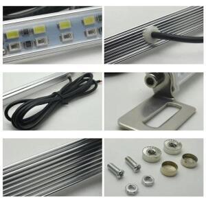 차량용 번호판 백업 후진 브레이크 후미등 범용 12V 30LED 레드  화이트  바 신호 램프