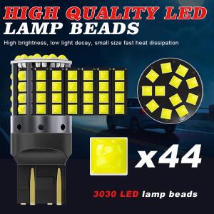 2개 고출력 자동차 라이트 LED P21W 1156 7443 T25 6060 SMD 캔버스 차량 전면 후미 방향지시등 24V