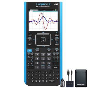 TEXAS INSTRUMENTS TI-NSPIRE CX II CAS 시그니처 컬러 과학 계산기 포함된 번들 프로그래밍, 그래핑 | 스크린, 8개의 금융용 수학, 파이썬 내장 소프트웨어, 및 파워 시리즈 앱,