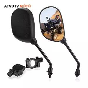 모토 크로스 스쿠터 Moped Polaris Sportsman 혼다 호환 YAMAHA 호환 ATV 먼지 자전거 8mm M8 용 1 쌍 오토바이 백미러