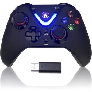 LED 조명이 있는 로토문 무선 게임 XBOX SERIES 2.4G S/X 배터리와 게이밍 리모컨, S/X, 충전식 컨트롤러, 어댑터가 호환됩니다 ONE 게임패드,