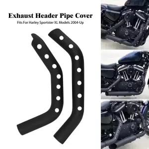 오토바이 전면 배기 헤더 파이프 보호 커버 열 실드 머플러 Harley Sportster XL 883 1200 72