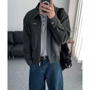 ALYSS [데일리룸X알리스] 페이디드 그레인 코튼 블루종 자켓 [빈티지그레이]
