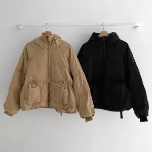 아이우먼 빅사이즈패딩 T247L411 솜사탕덕패딩후드자켓 LT 3320285