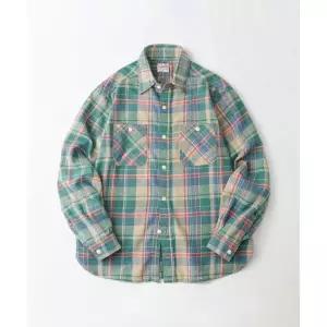 매장정품 아웃스탠딩 OUTSTANDING USN UTILITY CHECK SHIRT_PEACOCK GREEN OS26SSSH04PGC 266821