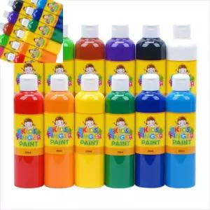 키즈 핑거페인트 250ml 12색 세트 유치원물감놀이 형광물감 어린이집핑거페인트 핑거페인팅