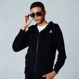 매장정품 SPYDER 스파이더 여성 타월 기모 셋업 후드 집업 SPIWCNFT352WBLK 1639958