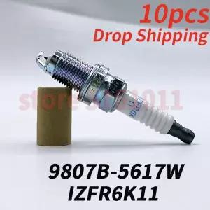 10pcs IZFR6K11 9807B 5617W 레이저 이리듐 점화 플러그혼다 호환 어코드 시빅 CRV 아큐라 RL RSX 6994 5304