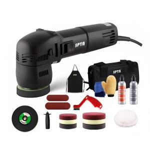 SPTA 미니 오비탈 폴리셔 - 폴리싱 패드, 사용한 샌딩 디스크, 컨디셔닝 10mm/780W 브러시를 듀얼 가변 액션 3인치 패드 속도