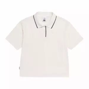 NATIONALGEOGRAPHIC 내셔널지오그래픽 N262WPL030 여성 피케 변형 반팔 카라 티셔츠 IVORY