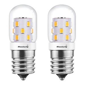 후드 40W 이하의 Maelsrlg LED 전자레인지 전구, 레인지 후드용 E17 3W 380루멘, 가전제품 전구 오버 스토브, 웜 화이트 3000K, 2팩