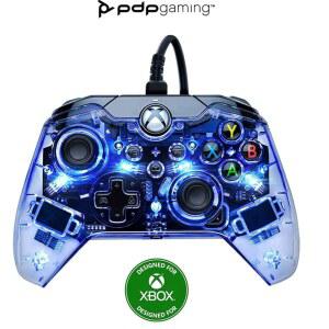 PDP 애프터글로우 LED 유선 게임 컨트롤러 USB XBOX X|S, 듀얼 휴 SERIES 조명 진동 - ONE, PC 게임패드 컨트롤 컬러 커넥터 RGB 오디오