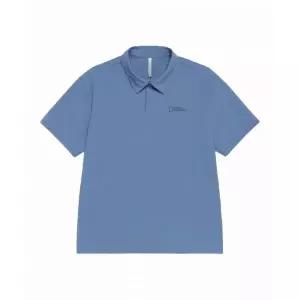 NATIONALGEOGRAPHIC 내셔널지오그래픽 N262MPL320 냉감 스트레치 반팔 카라 티셔츠 MIDDLE BLUE