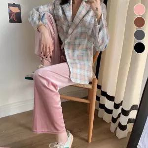 (스타일하우스)트레이닝복 츄리닝 루즈핏 벨벳 밴딩팬츠 ELC9003