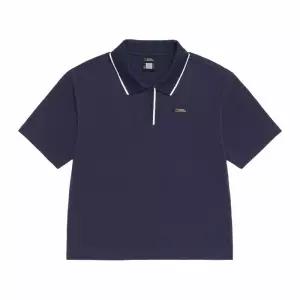 NATIONALGEOGRAPHIC 내셔널지오그래픽 N262WPL030 여성 피케 변형 반팔 카라 티셔츠 NAVY