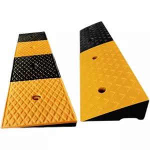 안전 고무 주차장 패드 자동차 주차발판 감속 고무턱 100x15x3cm A