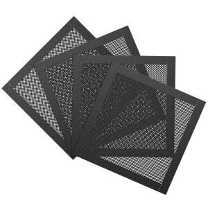 컴퓨터 쿨러 팬용 MoKo 120mm 먼지 필터, [4팩] 마그네틱 프레임 PC 팬 메쉬 필터 PVC 방진 커버 그릴 - 블랙