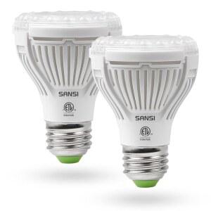 산시 LED 씨앗과 채소용 재배 전구, 실내 식물용 광학 렌즈가 장착된 풀 스펙트럼 10W 조명(150와트 이퀴브), 고 PPFD, E26 베이스, 2팩