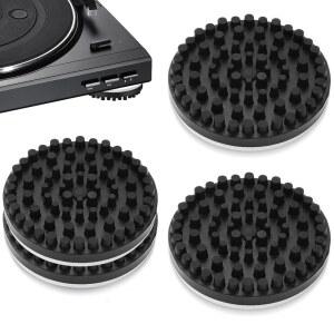 DUFRAY HIFI 스피커 스탠드 피트 패드, 공명 분리 포노 플레이어 LP 아이솔레이터 흡수 패드 우퍼 오디오 레코드 서브 턴테이블 시스템 (4개) 충격 발, 앰프 하이엔드 감속기