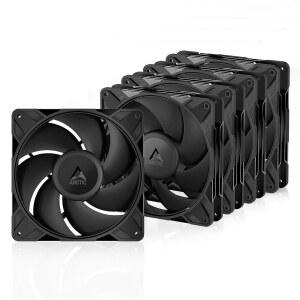 ARCTIC P14 Pro PST, 5팩 - 강력한 프리미엄 팬, Y-케이블 스플리터 포함 140mm PWM 팬, 400-2500RPM, 0RPM 5% PWM, 유체 다이내믹 베어링, 4핀 - 블랙