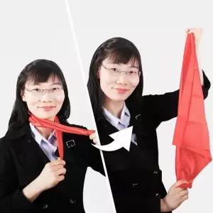 오너클랜 목 감싼 부드러운 스카프 투명 원통 통과 마술 소품 간단한마술 통과마술 트릭마술