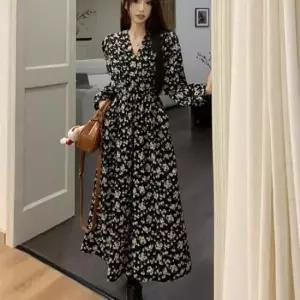 [옷은날개] 쉬폰 플라워 원피스 여성 데일리 봄 원피스